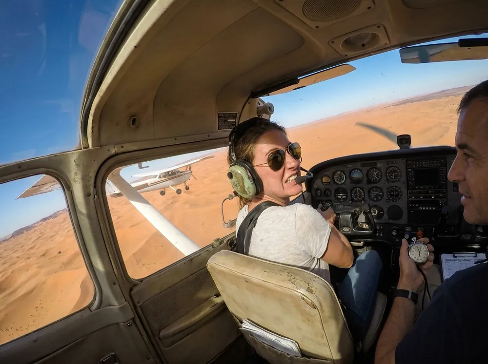 Exercice de combat aérien vu du cockpit