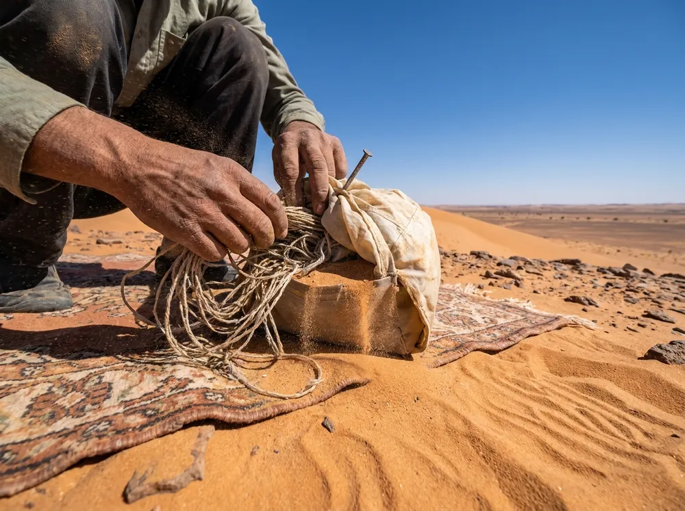 Pliage d'un parachute de secours