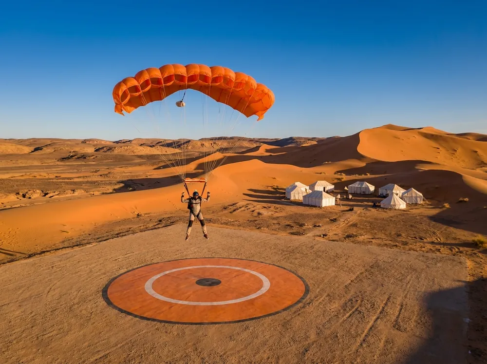 Atterrissage sous voile