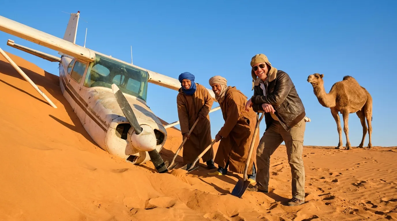 Atterrissage sur dune